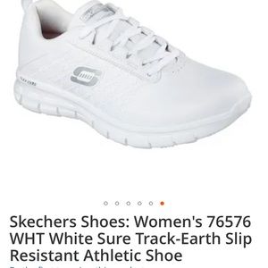 Skechers White SureTrak Shoe - Nursing School Leather shoe